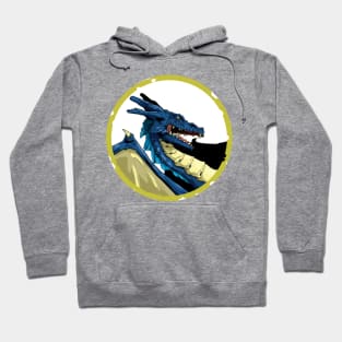 Cartoon Blue Dragon Hoodie